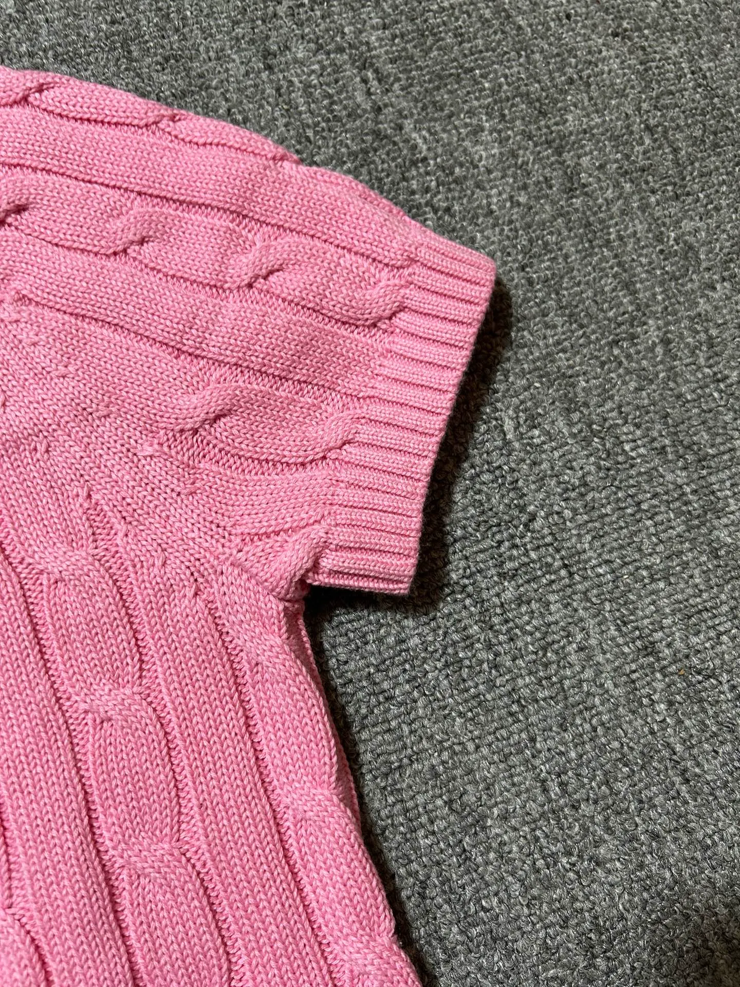 P160 Ralph Lauren round neck solid color pony embroidered logo cardigan knitted sweater Size: XS～L